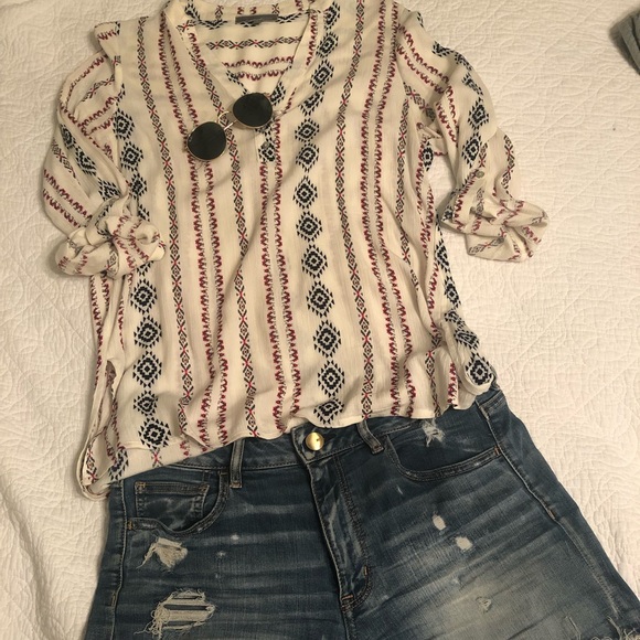 Boho Aztec Blouse - Picture 2 of 5